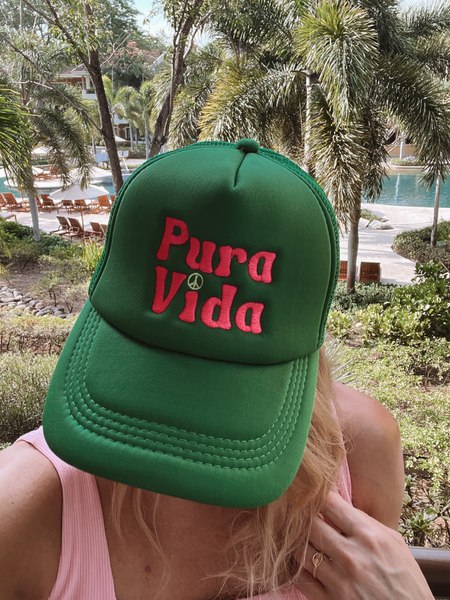 Pura Vida Trucker Hat Green